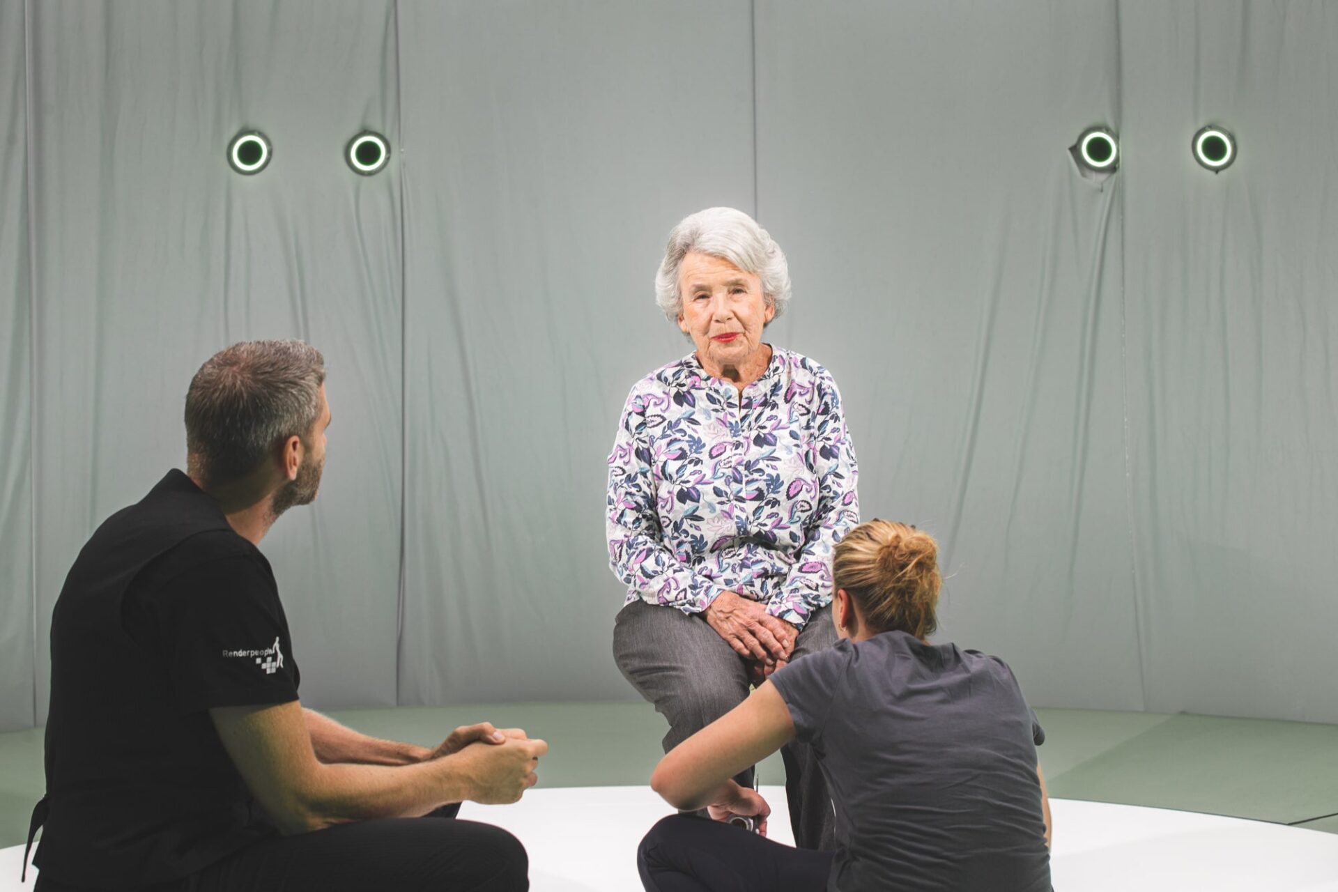 Holocaust contemporary witnesses Agnes Hirschi in the volumetric studio