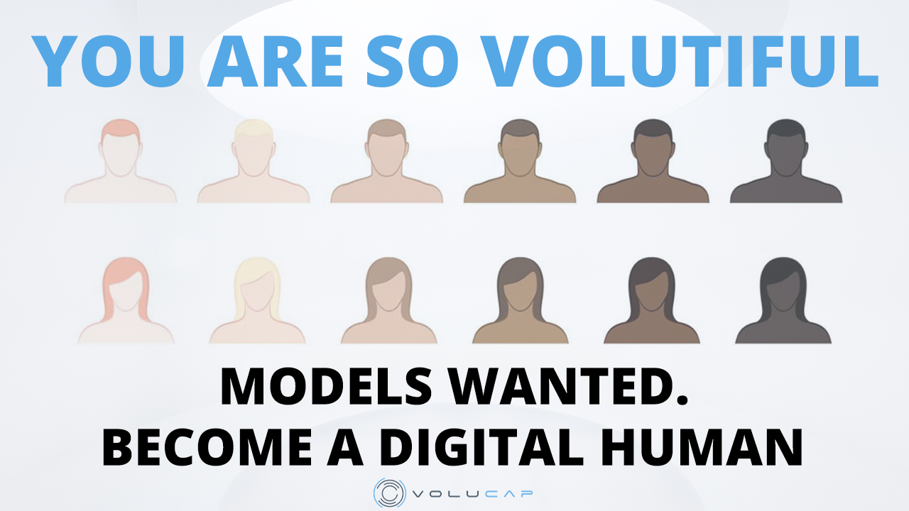 Diverse individuals acting as digital humans in volumetric capture