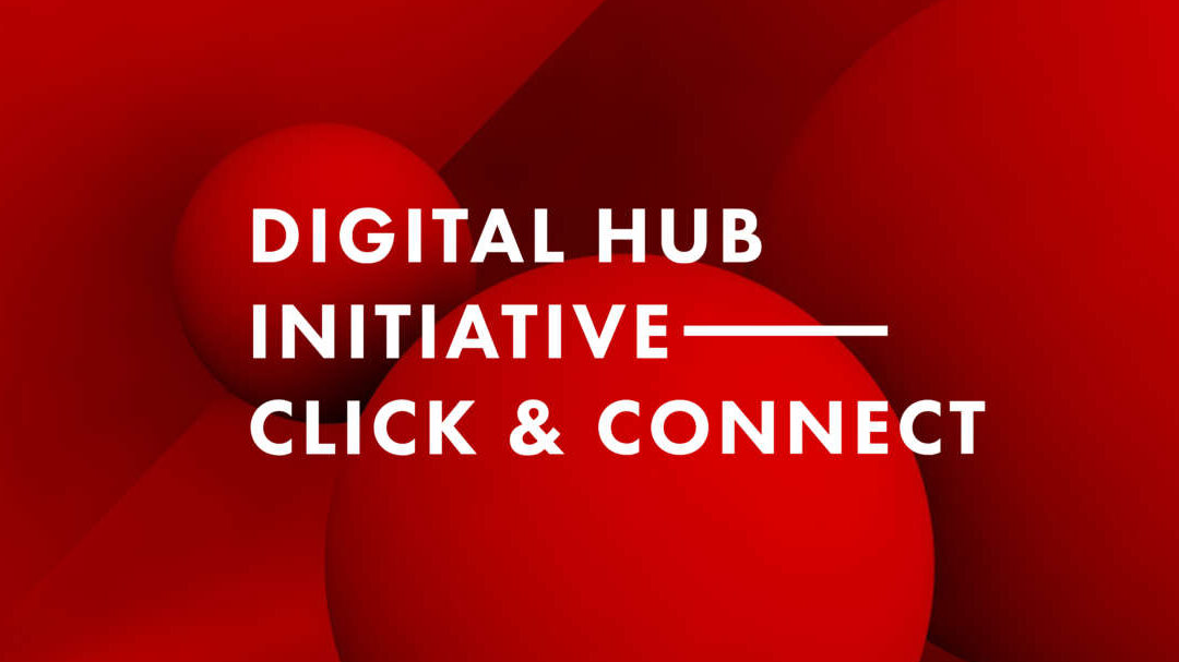 Virtual conference session at the Digital Hub Initiative's Click & Connect event.